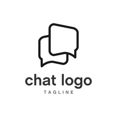 Naklejka premium chat bubble logo design vector