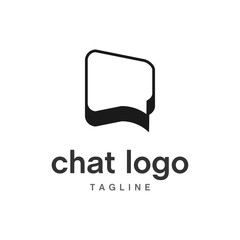Naklejka premium chat bubble logo design vector