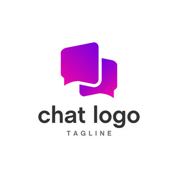 Chat Bubble Logo Design Vector