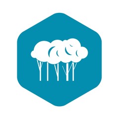 Lot of trees icon in simple style. Plants and nature symbol isolated vector illustration