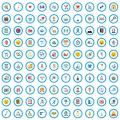 100 help icons set. Cartoon illustration of 100 help vector icons isolated on white background