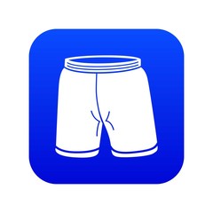 Shorts icon blue vector isolated on white background