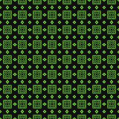 Art Deco Pattern Of Geometric Elements. Seamless Pattern. Vector Illustration. Design For Printing, Presentation, Textile Industry. green black color