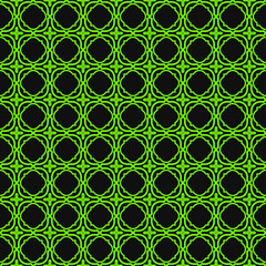 Art Deco Pattern Of Geometric Elements. Seamless Pattern. Vector Illustration. Design For Printing, Presentation, Textile Industry. green black color