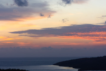 sunset in the sky
