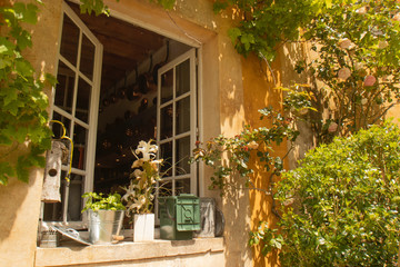 Fototapeta na wymiar Kitchen Window in a village in France