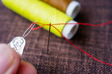 Color cotton sewing threads rolls