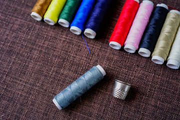 Color cotton sewing threads rolls