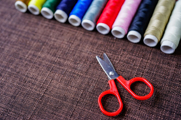 Color cotton sewing threads rolls