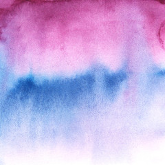 abstraction watercolor background purple pink and blue color with divorce gradient. hand drawn