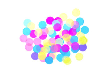 colored confetti isolate on white background universal