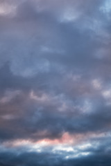 Naklejka na ściany i meble evening sunset sky, colorful clouds