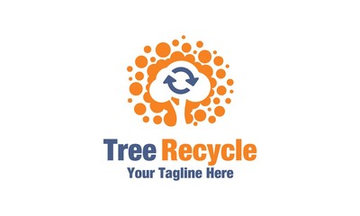 Fototapeta premium Tree Recycle Logo