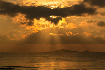 Beautiful sunrise on the beach.