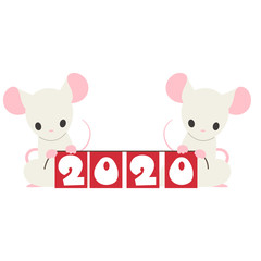 旗を持つねずみ