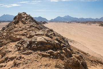 Fototapeta na wymiar Granite mountain slope in a remote arid desert