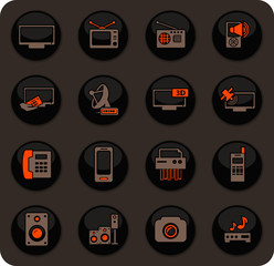 Home appliances icons set