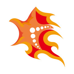 fire logo, starfish burning in the fire, logo design