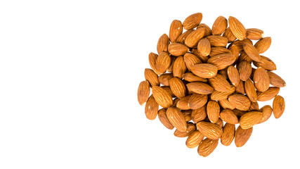 organic almond nuts, healthy quick snack concept