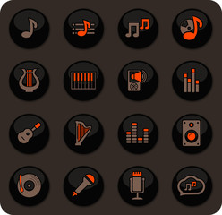Music icons set