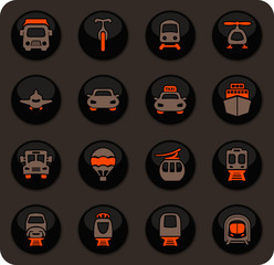 Public transport icons set