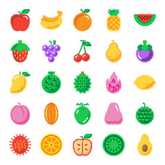 fruit pixel art icons