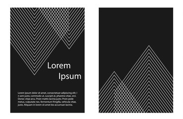 Vector card modern design wedding invitation on background. Trendy geometric stripes pattern