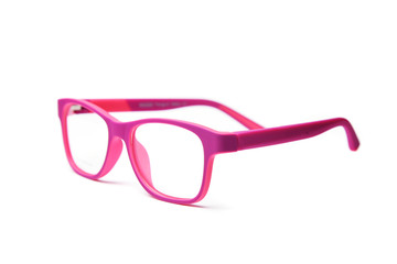 Side view plastic frame rim for children's glasses. Eyeglasses for children's vision correction.