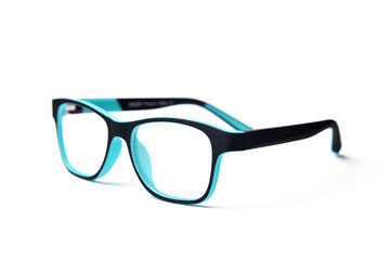 Side view plastic frame rim for children's glasses. Eyeglasses for children's vision correction.