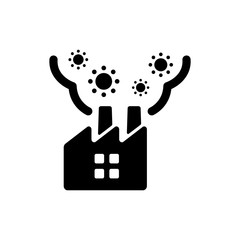 air pollution , pm2.5  icon (factory)