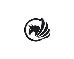 Pegasus logo concept vector icon