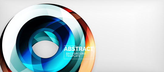 Glossy circles geometric background