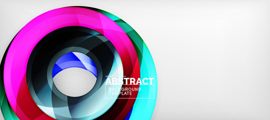 Glossy circles geometric background