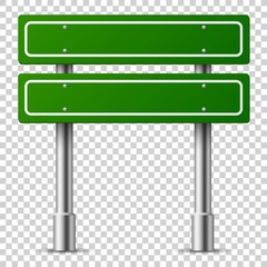 Green traffic sign. Road board text panel, location street way signage template direction highway city signpost