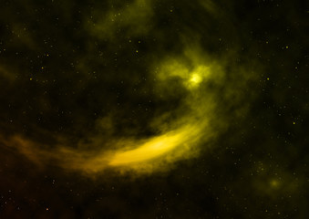 Obraz na płótnie Canvas Star field in space and a nebulae. 3D rendering