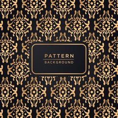 Decorative elegant ornamental pattern background In Gold Color