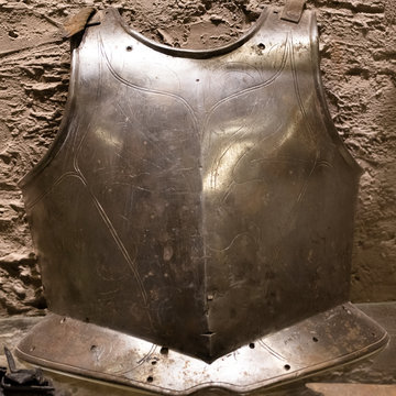 Knight's metal breastplate