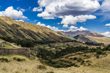 Fototapeta na wymiar Clouds above The Peruvian Andes