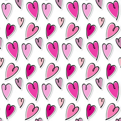 Cute romantic hearts valentine's day pattern background
