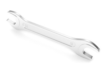 Wrench. Metal tool. 3d rendering illustration on white background