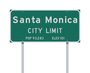 Santa Monica City Limit road sign