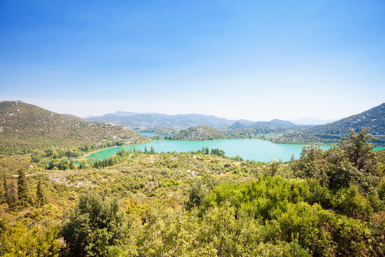 Bacina Lakes, Dalmatia, Croatia - Viewpoint lookout upon the beautiful Bacina Lakes