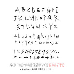 벡터 문자 / 손으로 쓴 글씨체