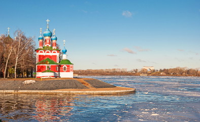 ancient church of Tsarevich Dimitrii on  Blood on banks of  Volga in Uglich