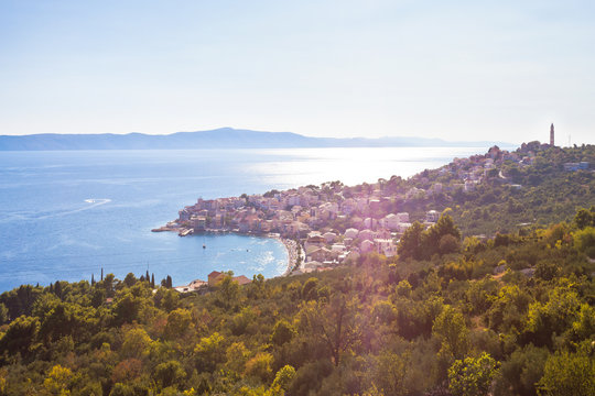 Igrane, Dalmatia, Croatia - Overview across the beautiful bay of Igrane