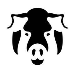 pig face,vector illustration,flat style