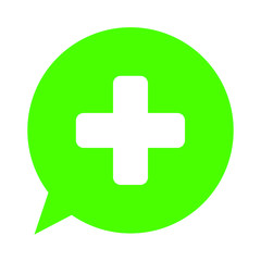 Obraz premium Speech bubble plus icon