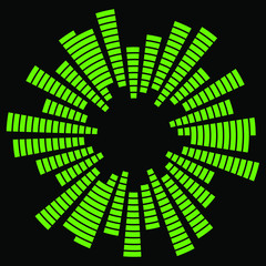 Equalizer music sound wave circle vector symbol icon design. Equalizer icon isolated.