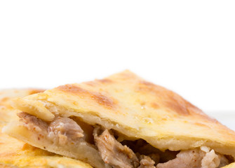 Delicious pie stuffed with lamb meat.