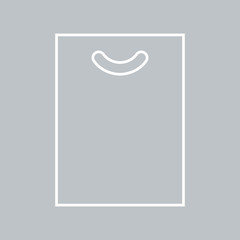 Plastic bag icon on gray background for any occasion